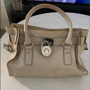 Michael Kors  cream Hamilton Satchel